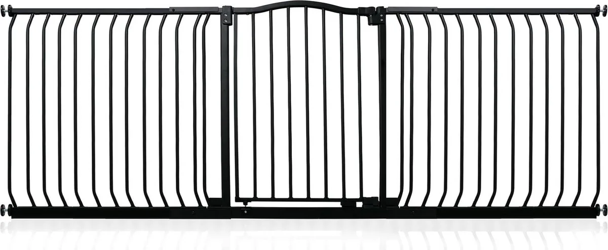 Klemhekje met Gebogen Bovenkant, 197cm - 206cm, Mat Zwart by Safetots in Black – product photo