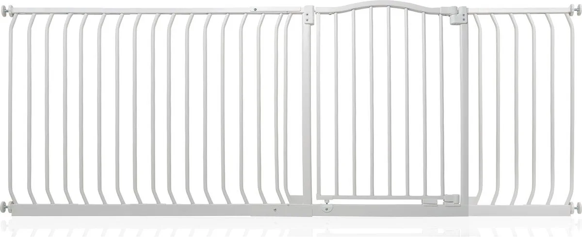 Klemhekje met Gebogen Bovenkant, 198cm - 207cm, Mat Wit van Safetots in Wit – productfoto