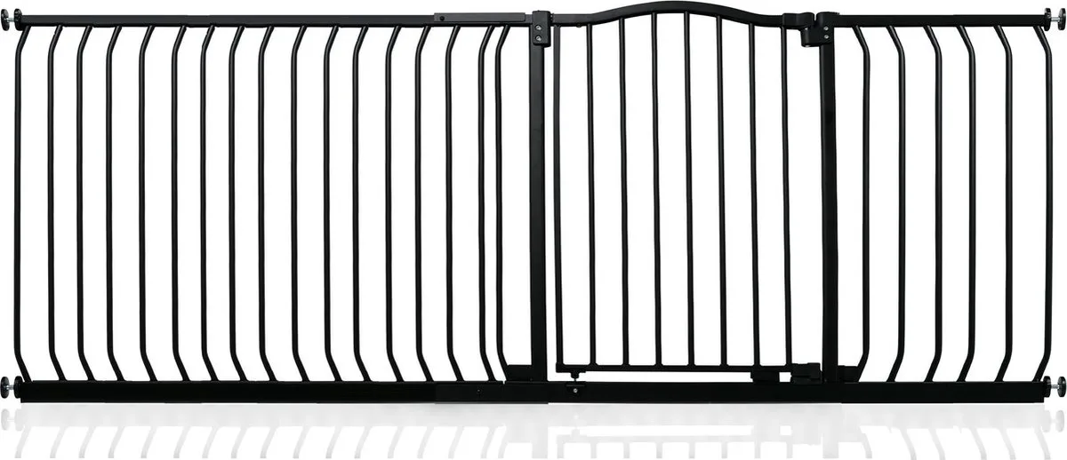 Klemhekje met Gebogen Bovenkant, 198cm - 207cm, Mat Zwart van Safetots in Zwart – productfoto