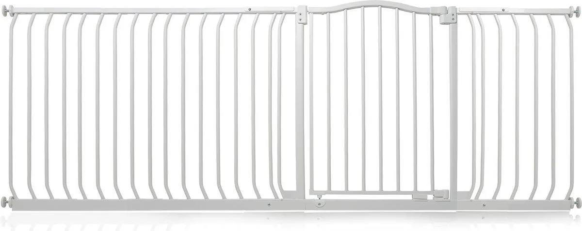 Klemhekje met Gebogen Bovenkant, 207cm - 216cm, Mat Wit van Safetots in Wit – productfoto