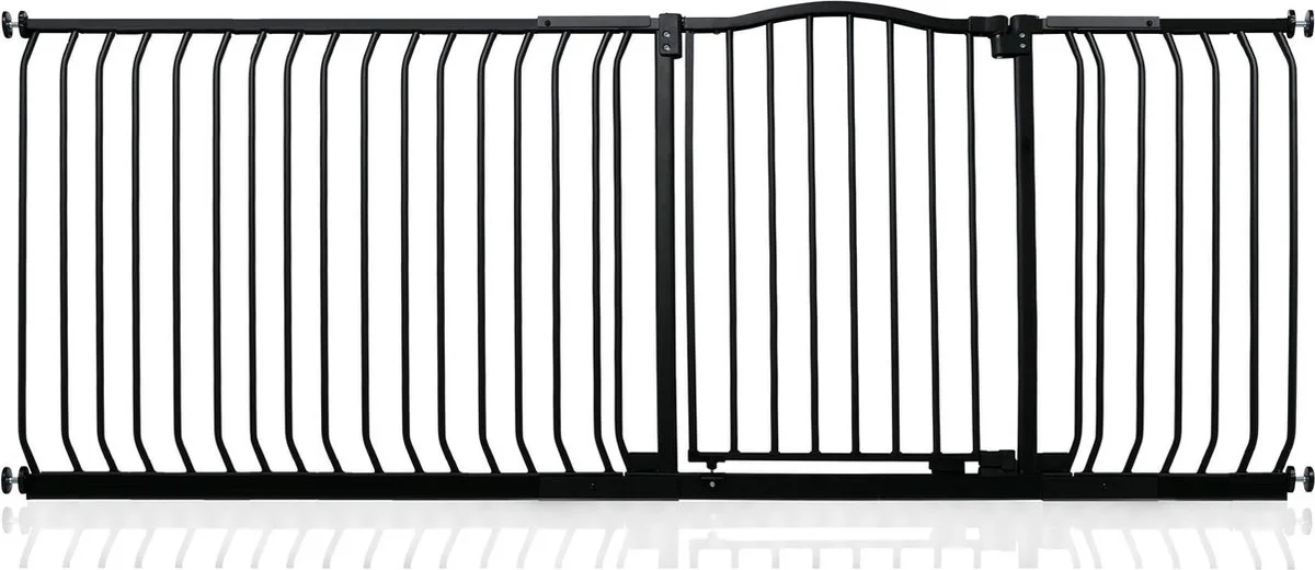 Klemhekje met Gebogen Bovenkant, 207cm - 216cm, Mat Zwart van Safetots in Zwart – productfoto