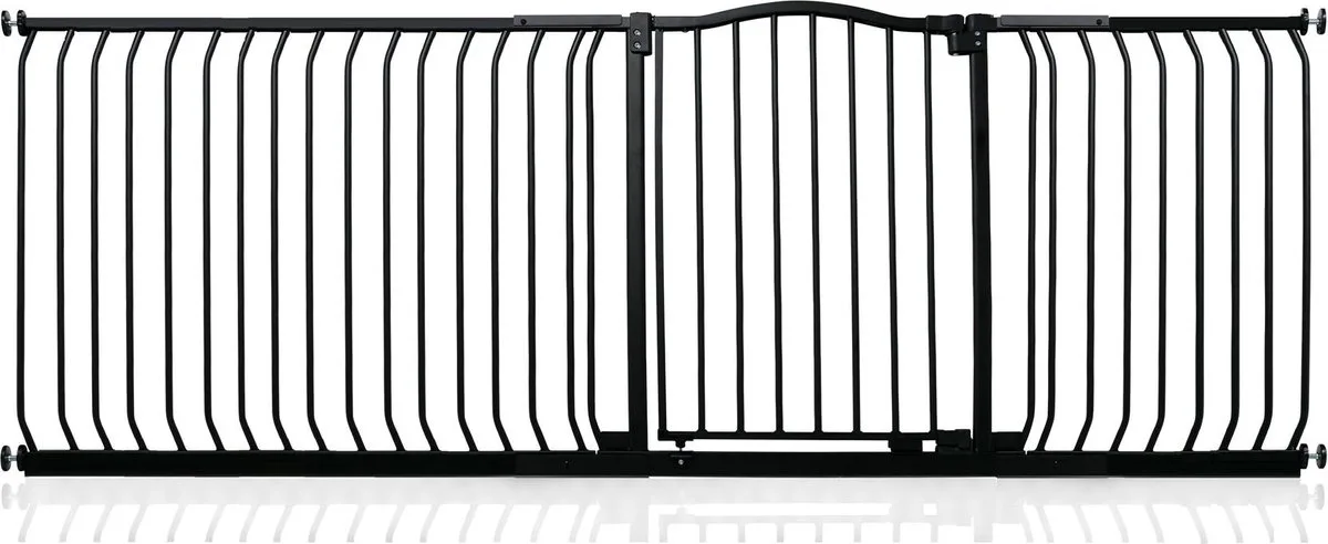 Klemhekje met Gebogen Bovenkant, 216cm - 225cm, Mat Zwart van Safetots in Zwart – productfoto