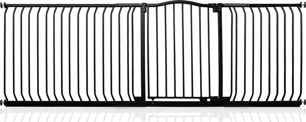 Klemhekje met Gebogen Bovenkant, 225cm - 234cm, Mat Zwart by Safetots in Black – product photo