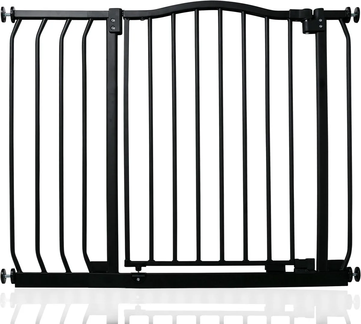 Klemhekje met Gebogen Bovenkant, 89cm - 98cm, Mat Zwart van Safetots in Zwart – productfoto