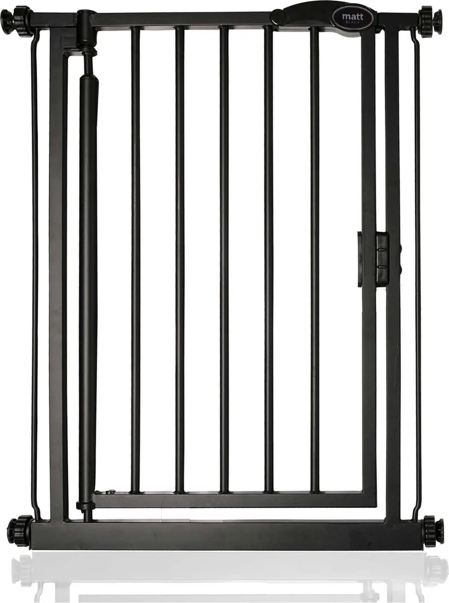 Self Closing Klemhek, Traphekje, 61cm - 66,5cm, Mat Zwart van Safetots in Zwart – productfoto