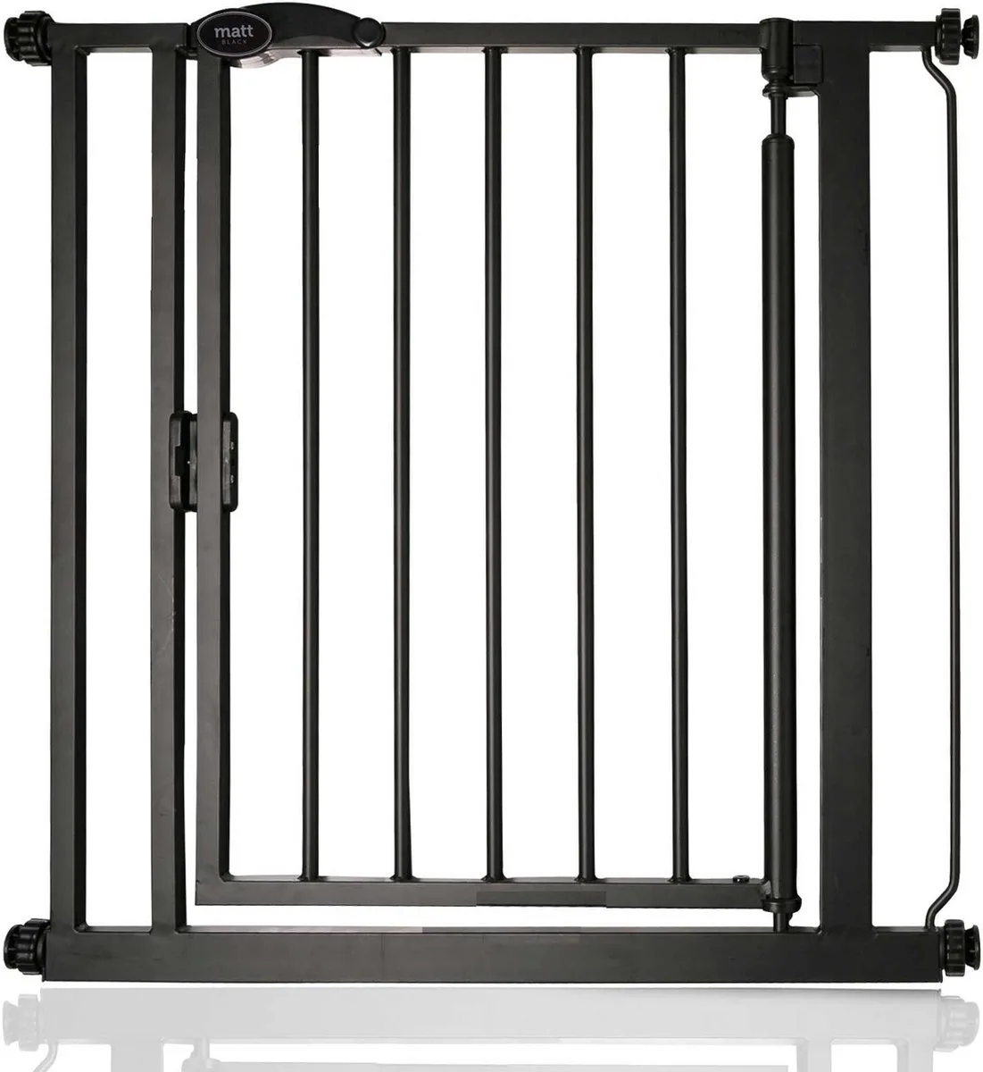 Self Closing Klemhek, Traphekje, 75cm - 82cm, Mat Zwart by Safetots in Black – product photo