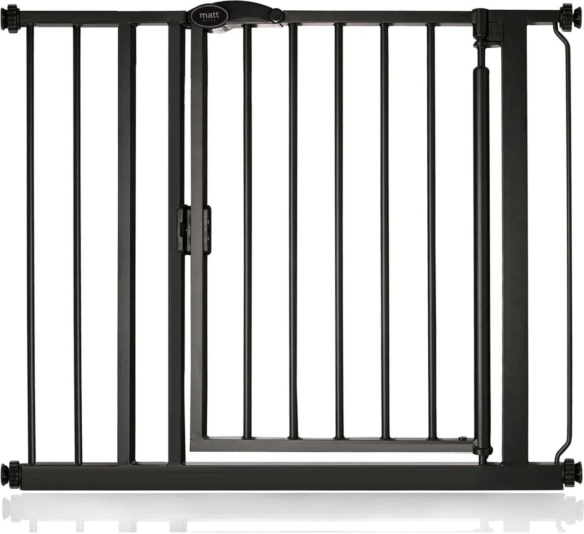 Self Closing Klemhek, Traphekje, 89,4cm - 96,4cm, Mat Zwart by Safetots in Black – product photo