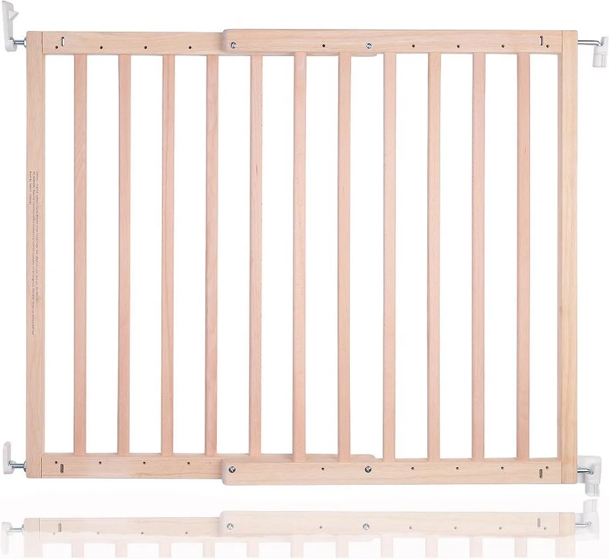 Sterk Houten Traphek, Naturel, 63,5-105,5cm, Hout, Babyhekje de Safetots en Natuurlijke – photo produit