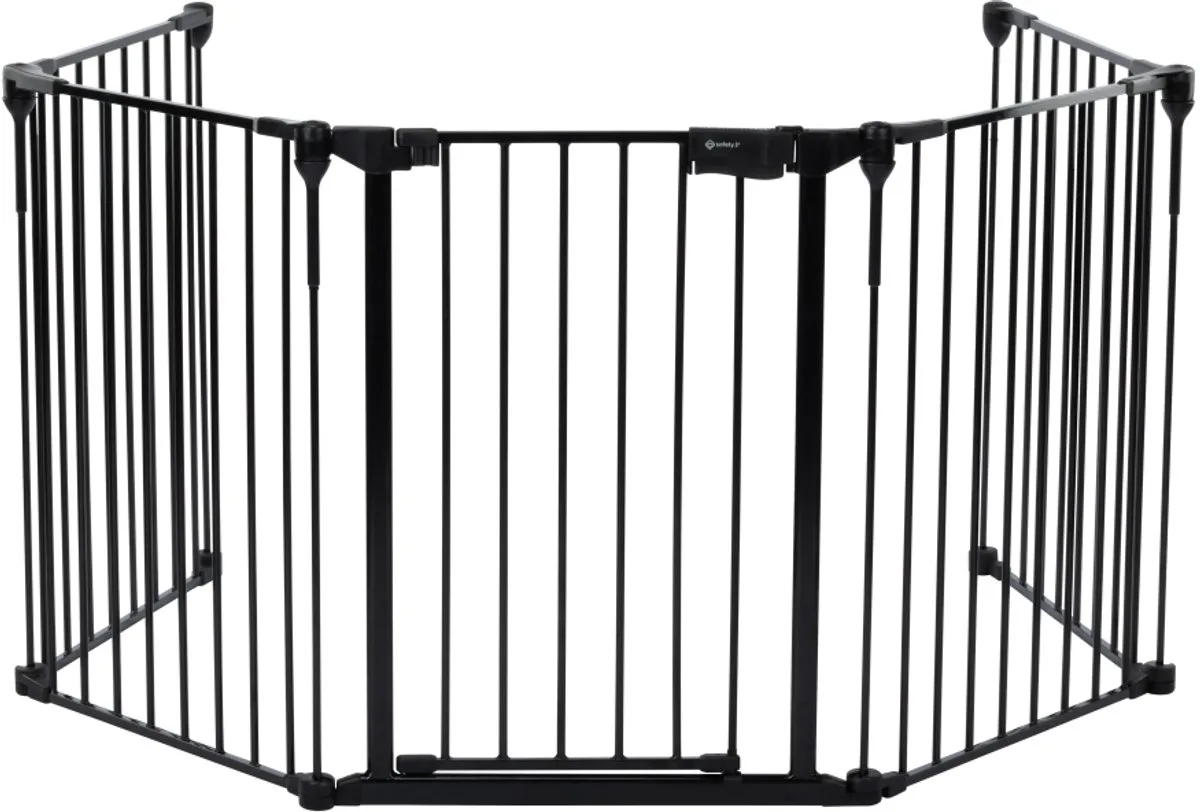 Modular 5 Panel Gate, Traphekje van 3 meter met optimale veiligheid van Safety 1st in Zwart – productfoto