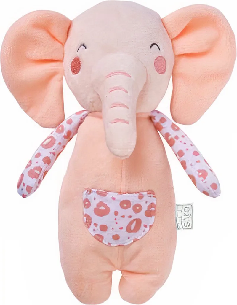 Knuffel Olifant Wild Colors Junior Polyester van Saro in Zalmroze – productfoto