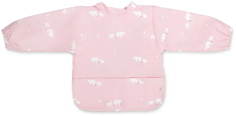 Waterdicht Slabbetje Met Mouwen Roze Kinderen by Saro in Polaris Dusty Pink – product photo