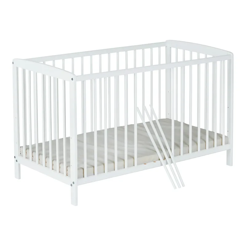 Babybett Felix 60x120 cm von Schardt in Weiß, 124 × 65 × 77 mm – Produktfoto