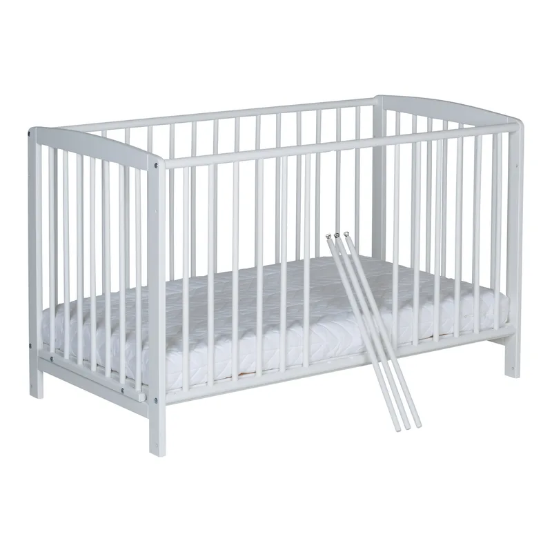 Beistellbett Micky 60x120 cm von Schardt in Weiß, 124 × 65 × 77 mm – Produktfoto 2 von 3