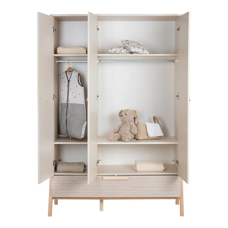 Kleiderschrank Happy 3-türig van Schardt in Beige, 127 × 191 mm – productfoto