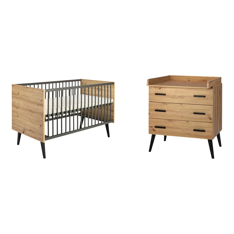Schardt 2-tlg. Babyzimmer Morris Oak by Schardt in Natural – product photo 1 of 2