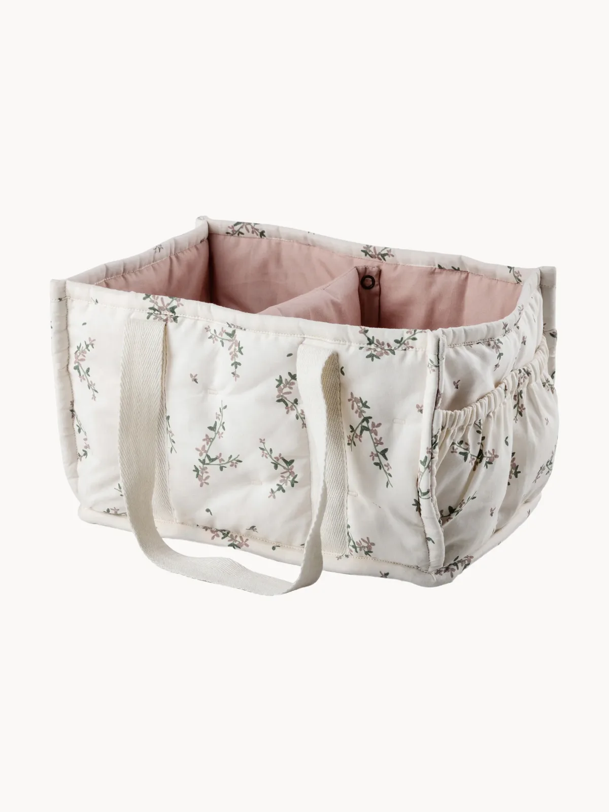 Handgemaakte opbergmand Diaper Caddy van biokatoen fra Sebra – produktbillede