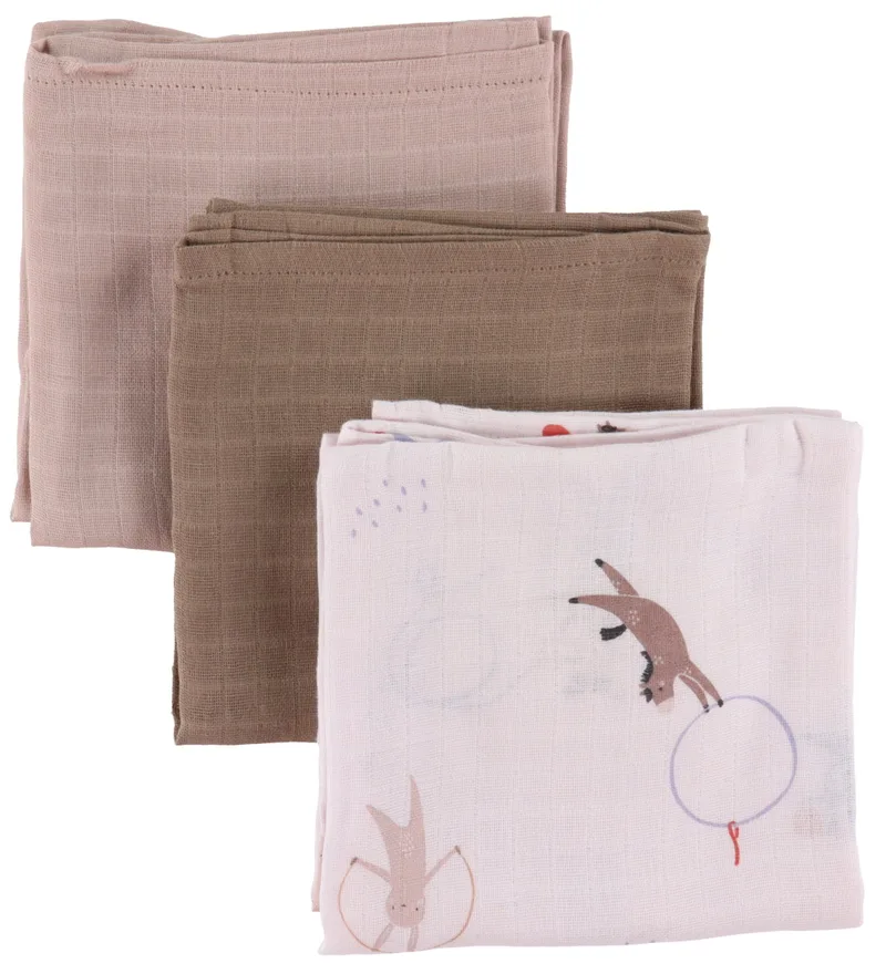 Hydrofiele Doek - 75x75 - 3-pack - Kleine tenen by Sebra – product photo