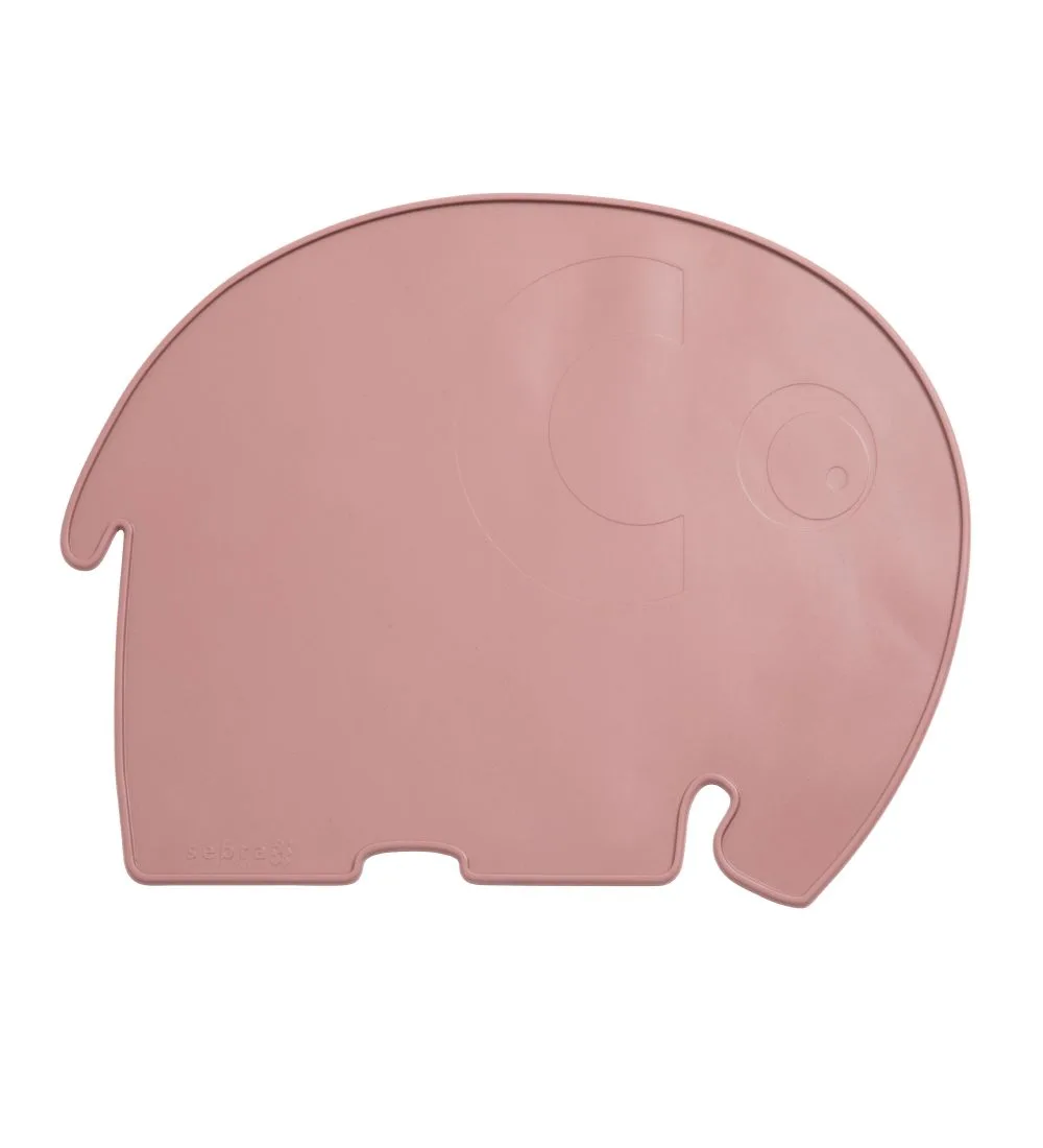 Placemat - Silicone - Rustiek Plum Olifant de Sebra – photo produit
