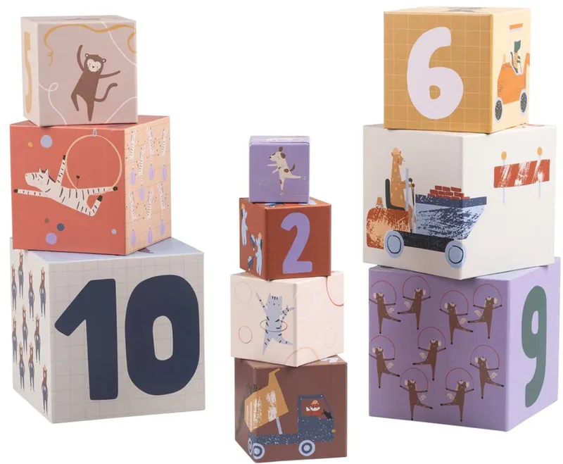Teeny Toes / Busy Builders Stapeltoren fra Sebra i Gul – produktbillede