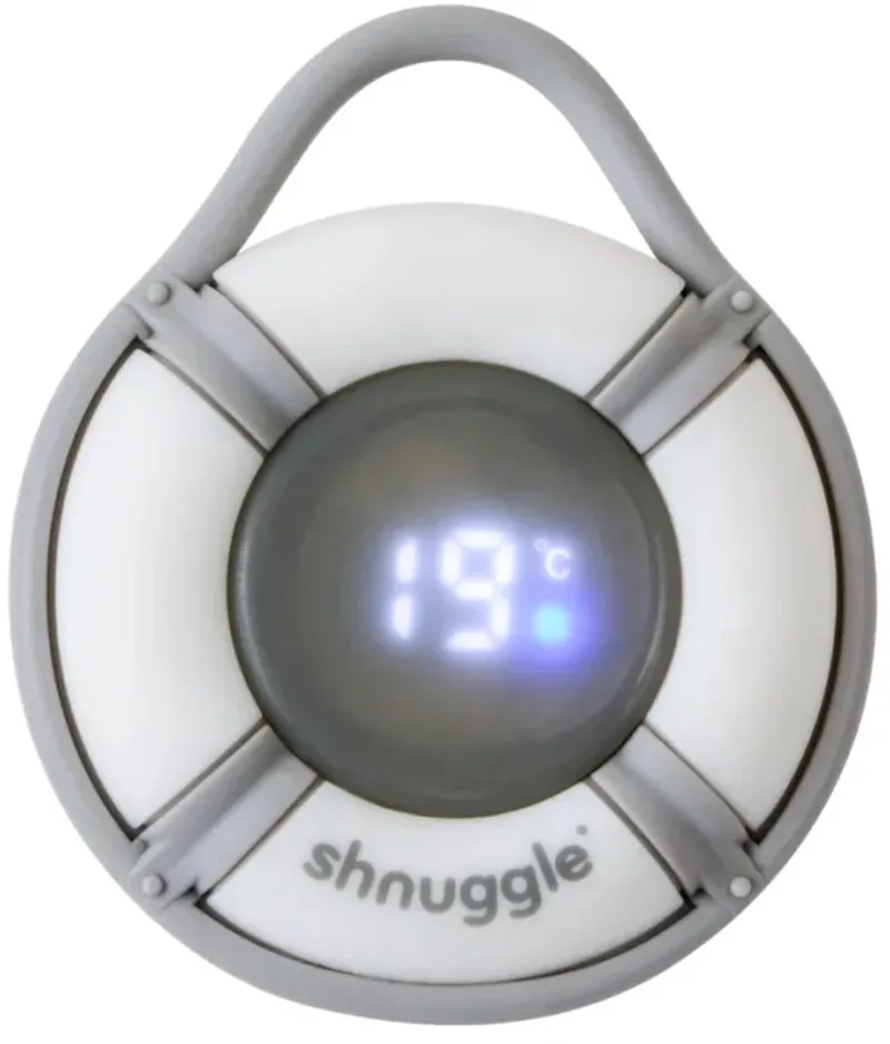 Bobbin’ Buoy Digitale Badthermometer Baby – Drijvende Waterthermometer – Met Digitaal Display en Kleurindicatie – Vanaf Geboorte fra Shnuggle i Wit met grijs – produktbillede