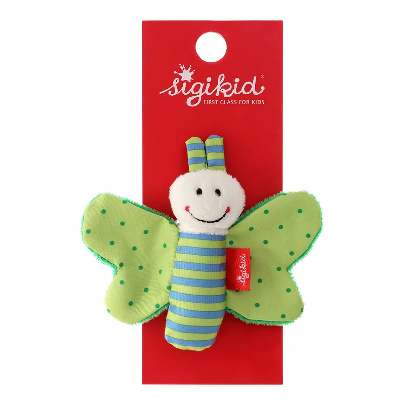 Greifling Schmetterling Red Stars Collection de sigikid en Vert, 9 × 12 × 2 mm – photo produit 3 sur 3