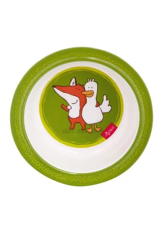 Kinderschüssel Schüssel Fuchs Forest Fox rPET, 100% rPET, Silikonring im Boden, (Schälchen, 1-tlg) från sigikid i Grön – produktbild 1 av 3