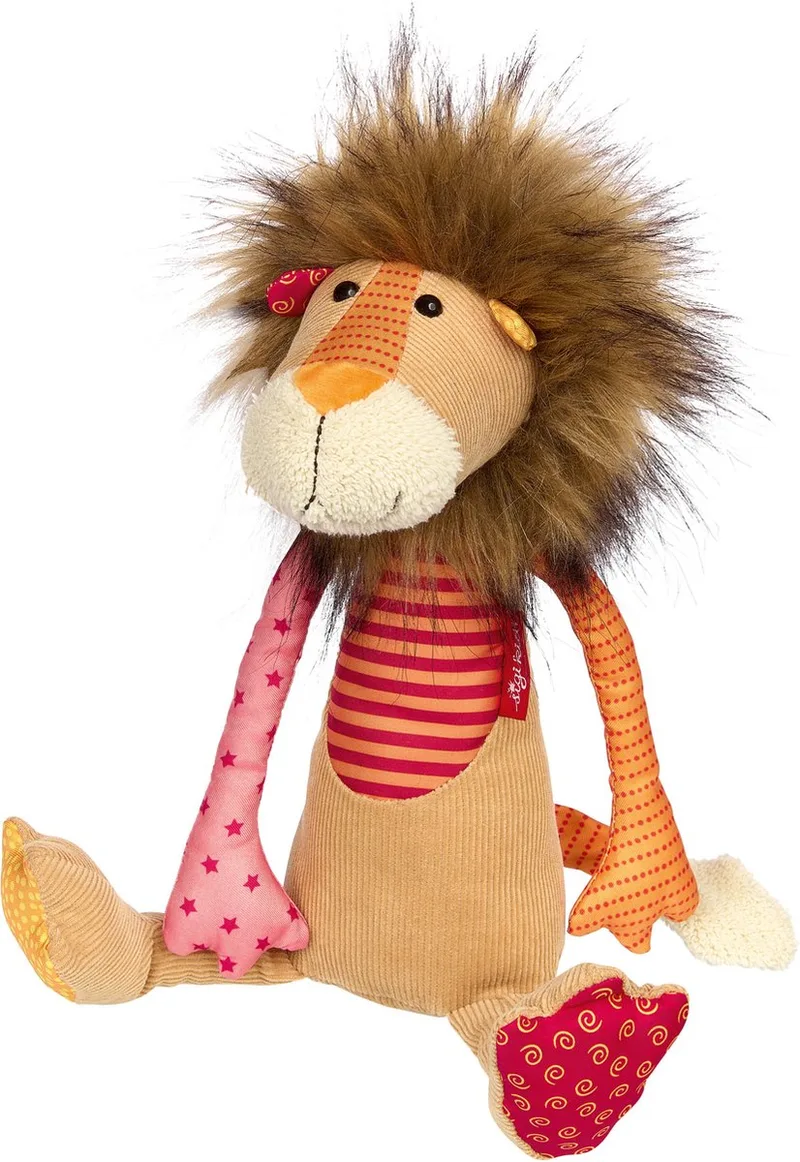 knuffel leeuw Patchwork Sweety multicolor 32 cm. van sigikid in Meerkleurig – productfoto