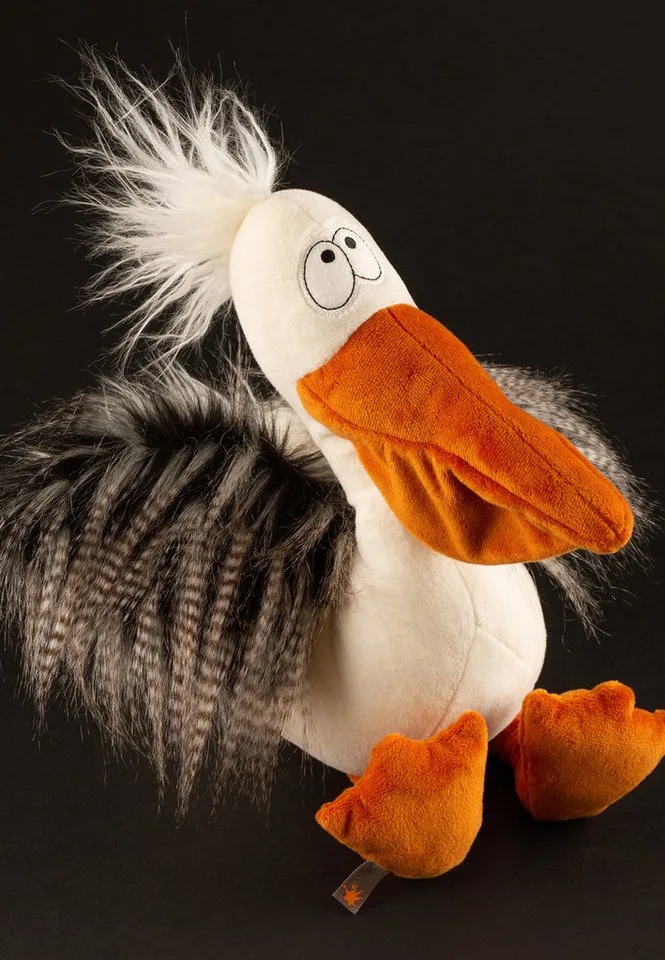 Kuscheltier Romeo Pelikano Kikeriki für Kinder und Erwachsene (1-St) van sigikid in Meerkleurig, Grijs – productfoto 4 van 5