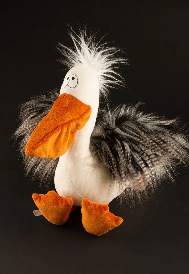 Kuscheltier Romeo Pelikano Kikeriki für Kinder und Erwachsene (1-St) van sigikid in Meerkleurig, Grijs – productfoto 3 van 5