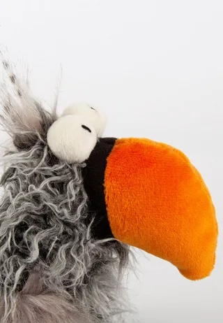 Kuscheltier Slow Flyer, BeastsTown für Erwachsene und Kinder (1-St) von sigikid in Grau, Orange – Produktfoto 3 von 5