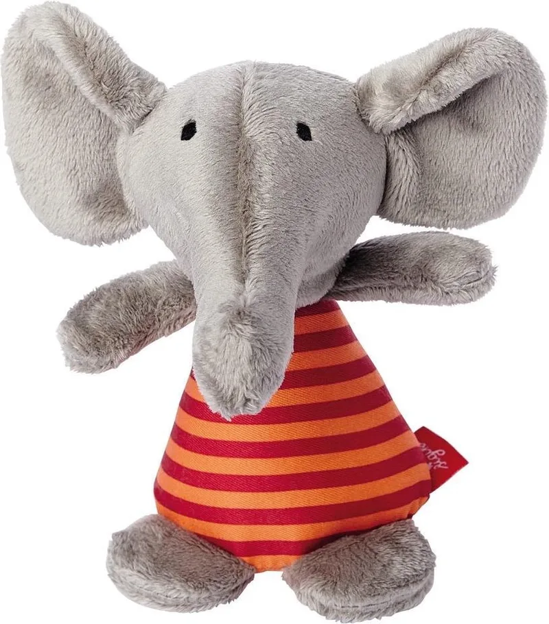 Mini rammelaar olifant Red Stars 41176 van sigikid in Grijst, Oranje, Rood – productfoto