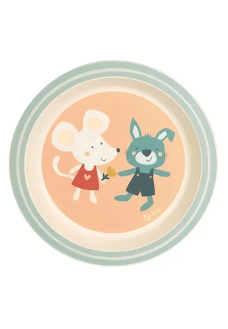 Teller Teller Hase & Maus rPET "4 Freunde", (1 St) de sigikid en Orange – photo produit 1 sur 3