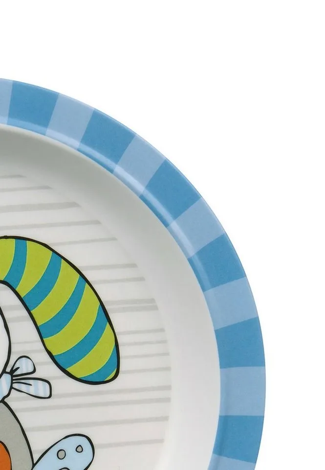 Teller Teller Hase RingelDingel rPET, (1 St) de sigikid en Bleu, Multicolore – photo produit 3 sur 3