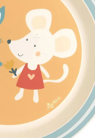Teller Teller Maus & Hase rPET "4 Freunde", (1 St) von sigikid in Gelb – Produktfoto 3 von 3