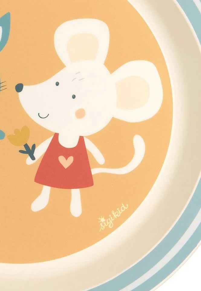 Teller Teller Maus & Hase rPET "4 Freunde", (1 St) von sigikid in Gelb – Produktfoto 3 von 3