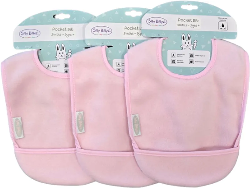 Fleece Pocket Slab large per 3 stuks by Silly Billyz in Rose – product photo