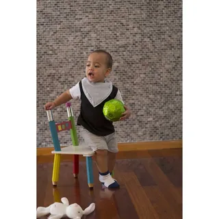 Slabber Bandana Junior 26 Cm Katoen van Silly Billyz in Lichtblauw – productfoto 3 van 3