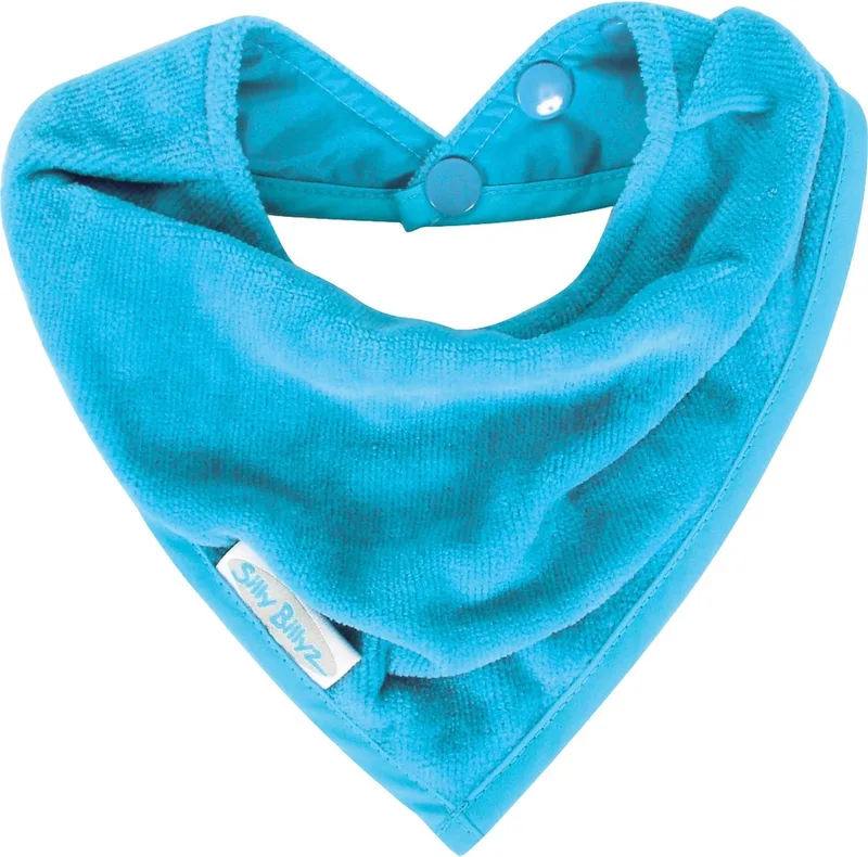 Slabber Bandana Junior 26 Cm Katoen/nylon Aqua van Silly Billyz in Blauw – productfoto