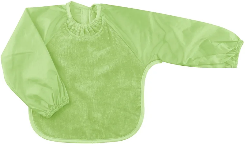 Slabbetje – Towel Small - Lange Mouw - Sage van Silly Billyz in Groen – productfoto