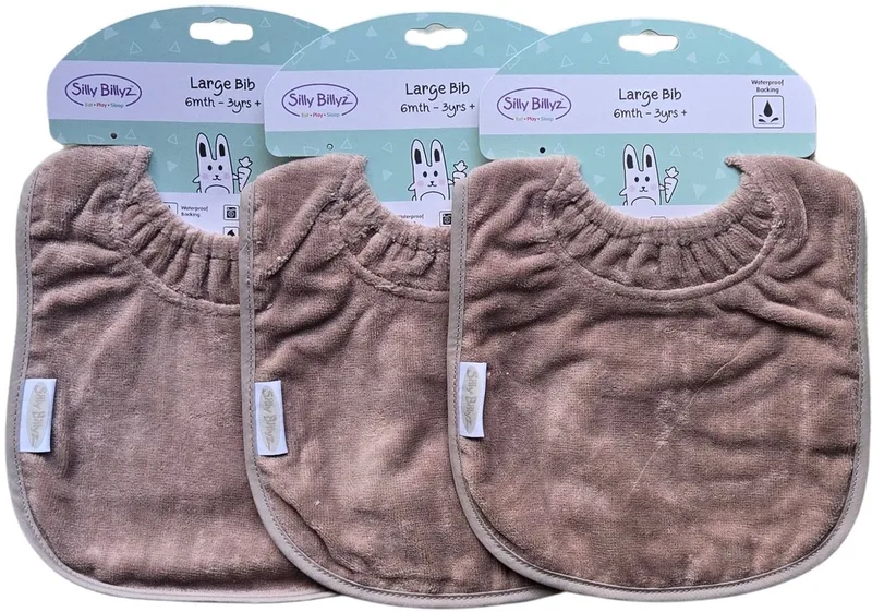 Towel Large slab per 3 stuks de Silly Billyz en Taupe – photo produit