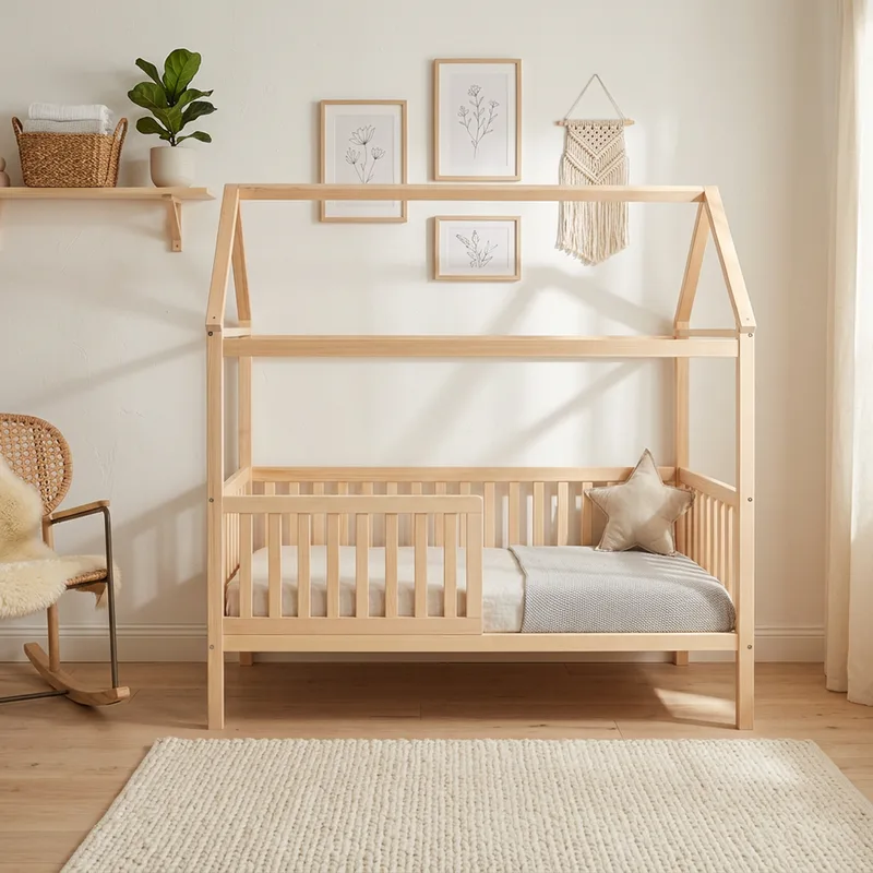 Peuterbed Smrt. Bedhuisje 80x160 Natural von Smrt. – Produktfoto 1 von 4