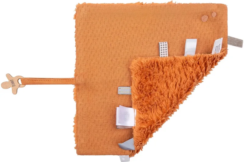 Baby Knuffeldoekje - Speendoekje 100% biologisch katoen - Comfortdoekje 25 x 25cm - Toffee Brown - Bruin by Snoozebaby in Bruin – Toffee Brown – product photo