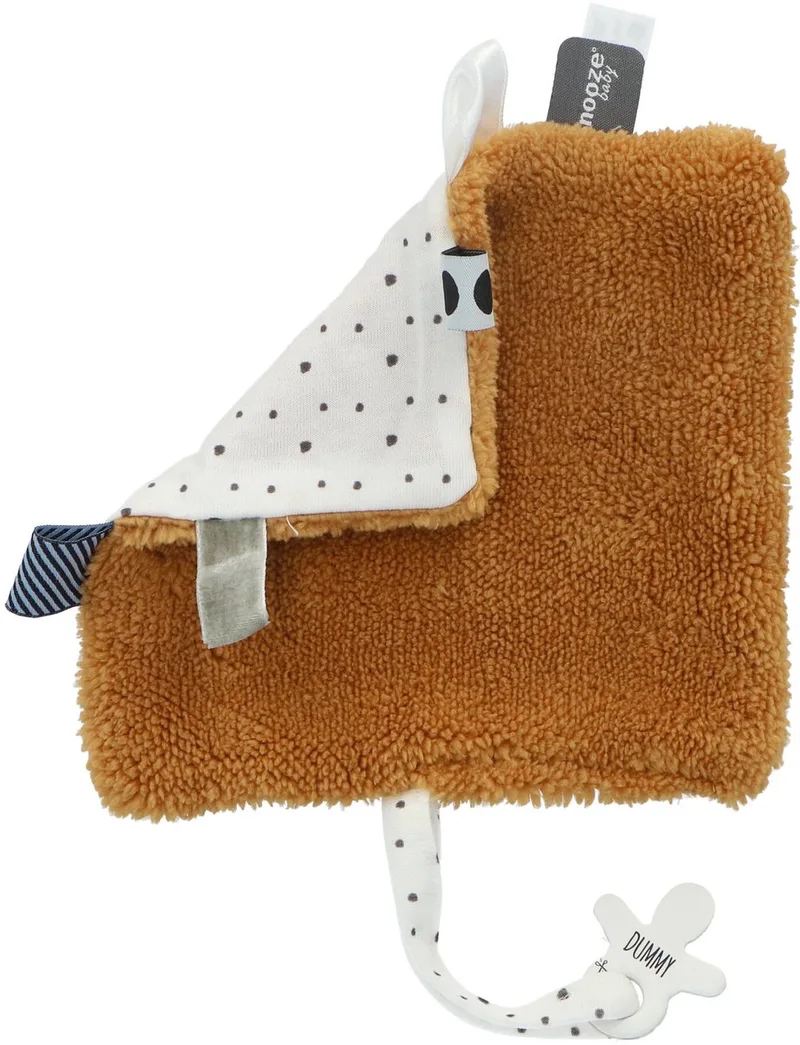 Baby Speendoekje 15 x 15cm - Knuffeldoekje 100% biologisch katoen - Comfortdoekje Warm Brown - Bruin by Snoozebaby in Bumblebee – product photo