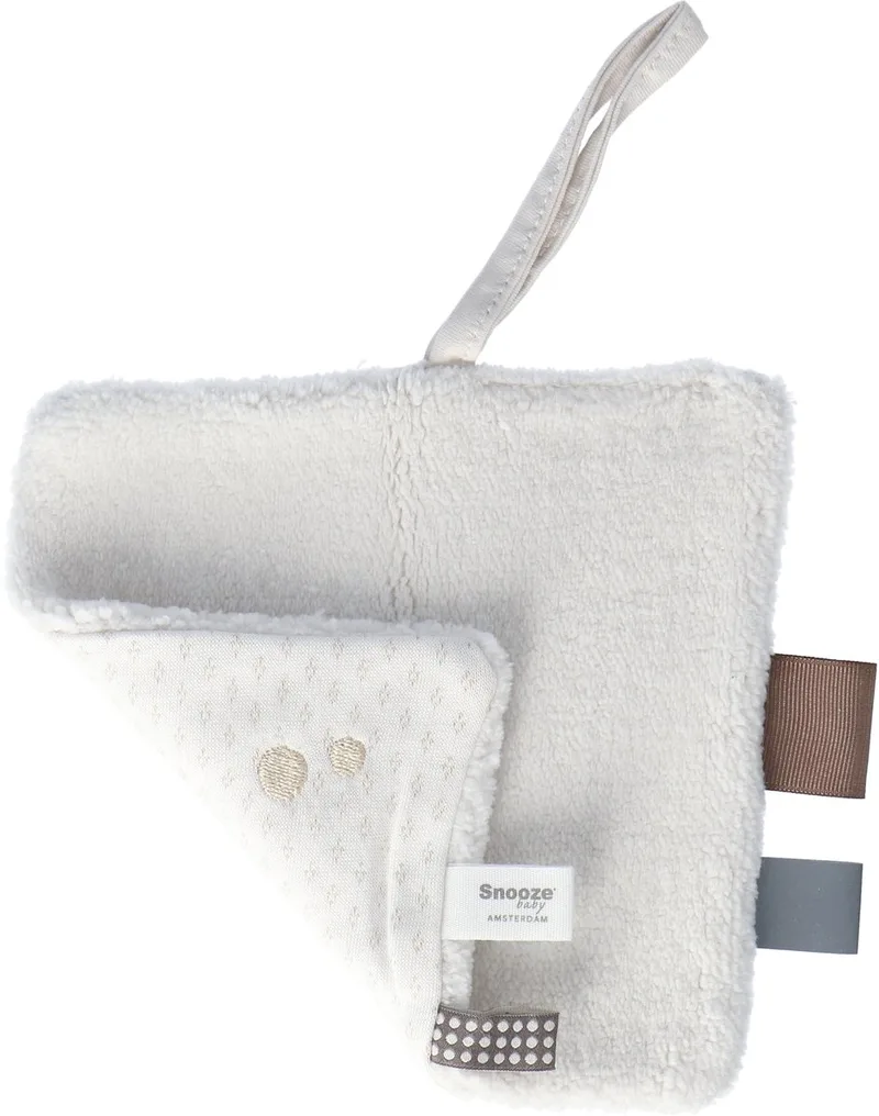 Baby Speendoekje 15 x 15cm - Knuffeldoekje 100% biologisch katoen - Comfortdoekje Stone Beige - Beige van Snoozebaby in Beige – Stone Beige – productfoto