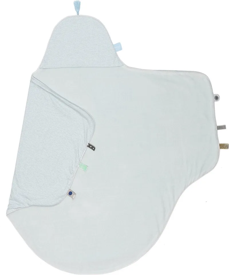 Soft Drying Badcape van Snoozebaby in Fading Blue – productfoto