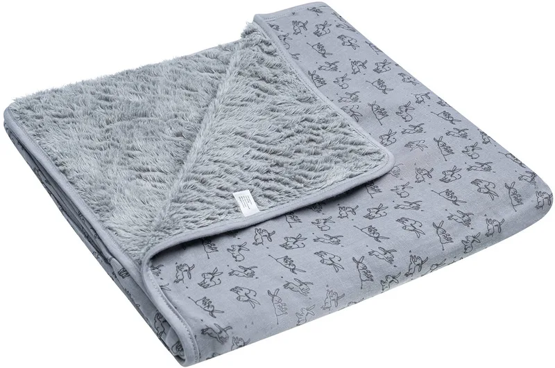 Wiegdeken 100 x 150cm - Wieglaken 100% biologisch katoen - Baby Deken TOG 2.0 Cloudy Grey - Grijs de Snoozebaby en Grijs – Cloudy Grey – photo produit