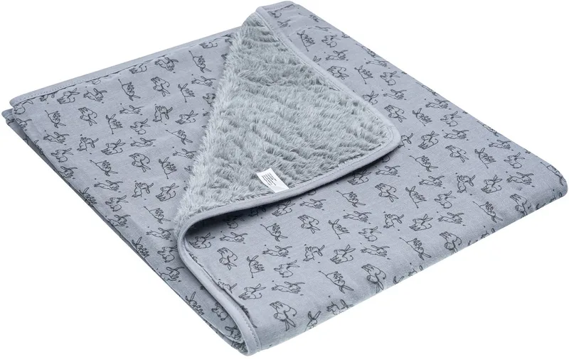 Wiegdeken 75 x 100cm - Wieglaken 100% biologisch katoen - Baby Deken TOG 2.0 Cloudy Grey - Grijs van Snoozebaby in Grijs – Cloudy Grey – productfoto