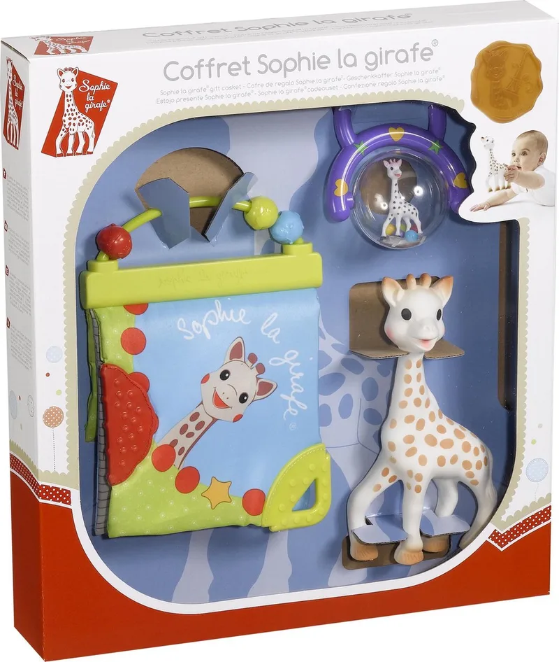 Cadeauset - Geboorte geschenkset - Kraamcadeau - Babyshower cadeau från Sophie de Giraf i Flerfärgad – produktbild
