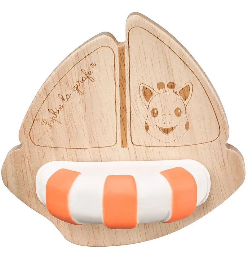Badspeelgoed - So Pure - Boot - Hout/Rubber van Sophie la Girafe – productfoto