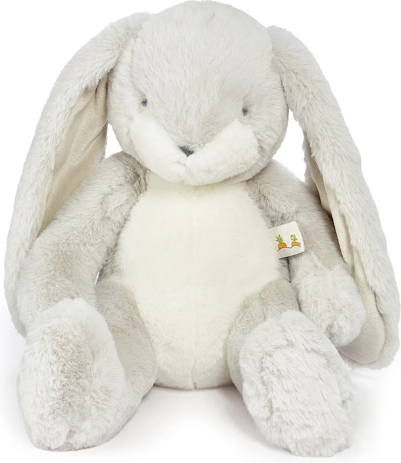 Bunnies By The Bay Nibble Konijn - Knuffeldier - Geborduurde details - 38 cm van Sophie la Girafe in Grijs – productfoto
